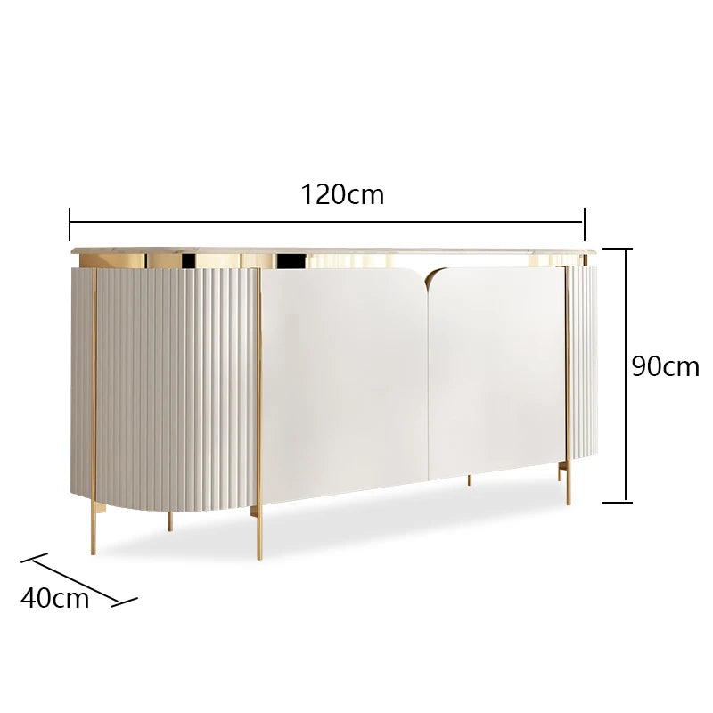 Modern Simple Marble Side Table Entrance Sideboard Partition Decorative Storage Cabinet