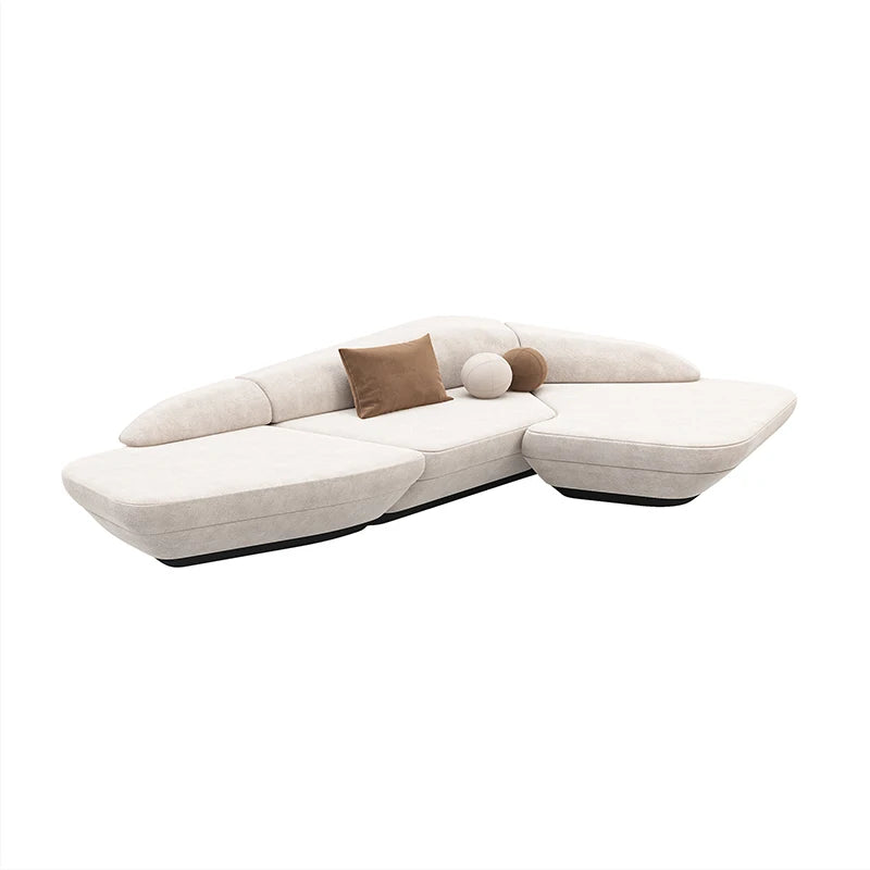 Reception Corner Aesthetics Curved Cute Luxury Leisure Sofa , Office Designer Art