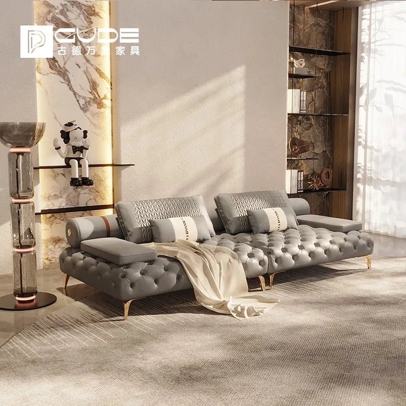 Designer Sofa Chair, Genuine Leather. luxury sectional loveseat