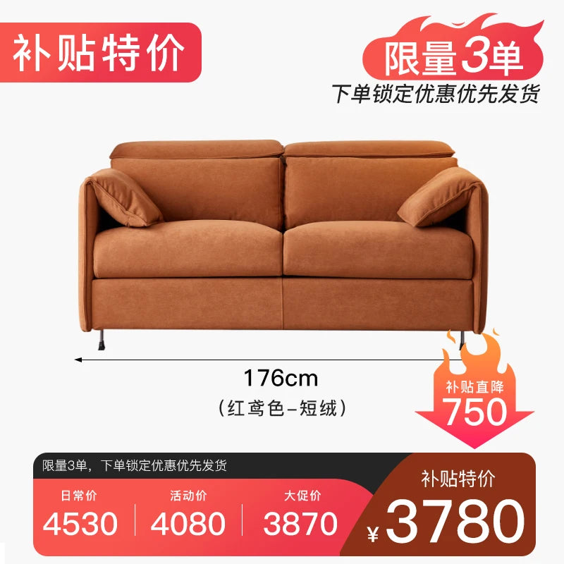 Nordic Italian Designer Modern Small Sleeper Sofa, foldable , convertible couch