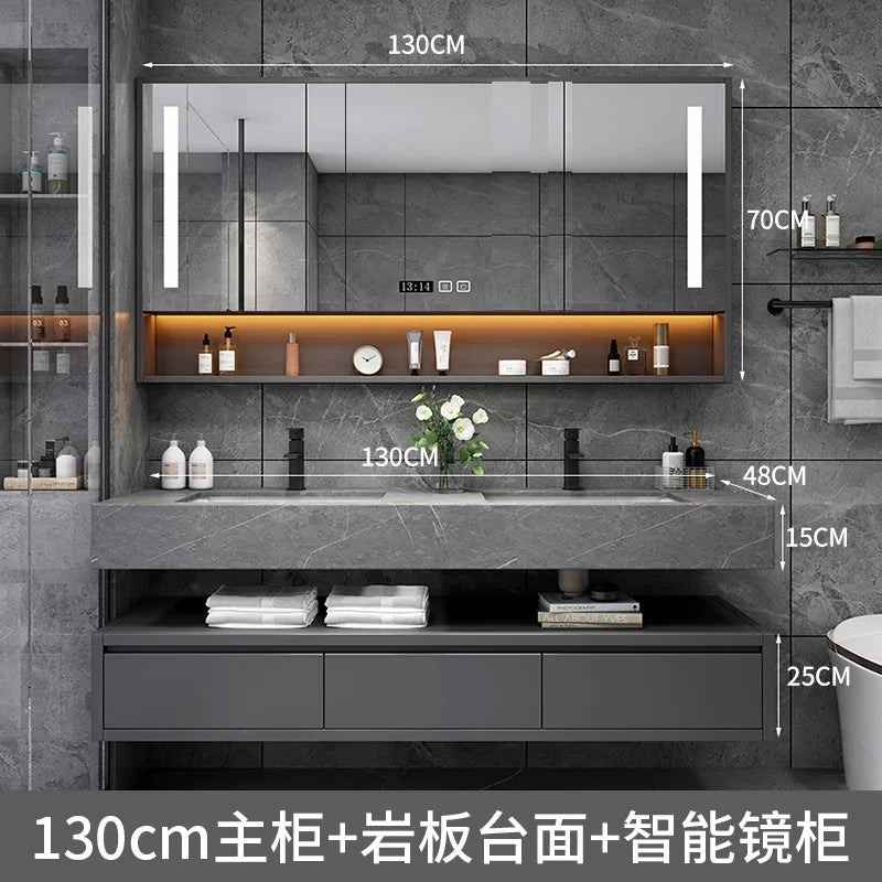 Vanity Sink Base wooden cabinet drawer storage. luxury toilet shelf, double washbasin