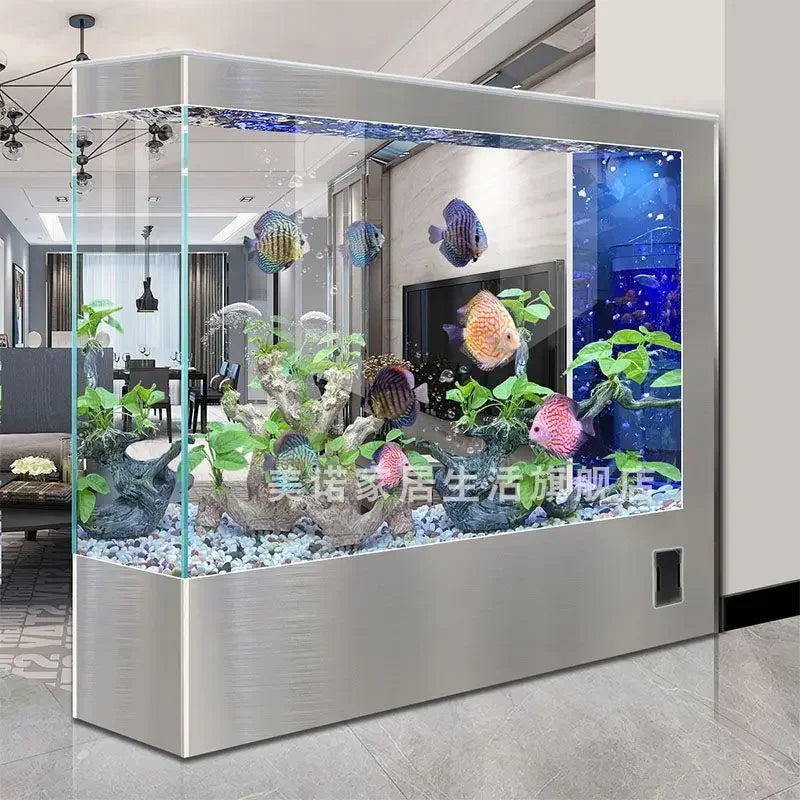 Super White Glass Family Fish Tank Fully Automatic Medium and Large