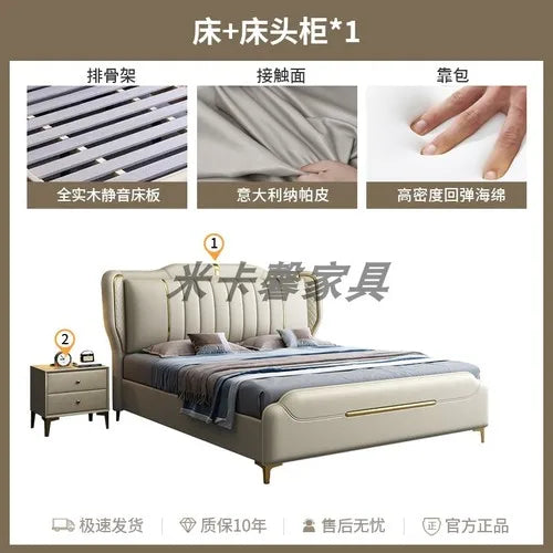 Trendy System King Size Multi function Double Bed Modern Lounge