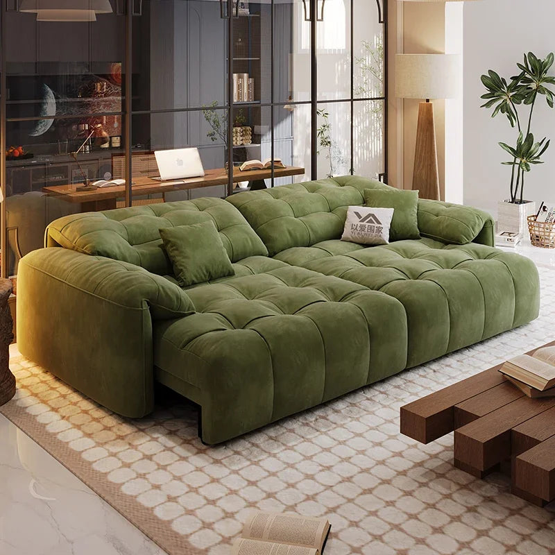 Nordic European Luxury Large Electric Modern Foldable Puffs Designer Couch Bed