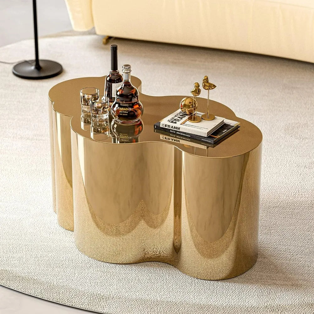 Cloud Fashion Design Accent End Table.small, stainless steel, modern gold