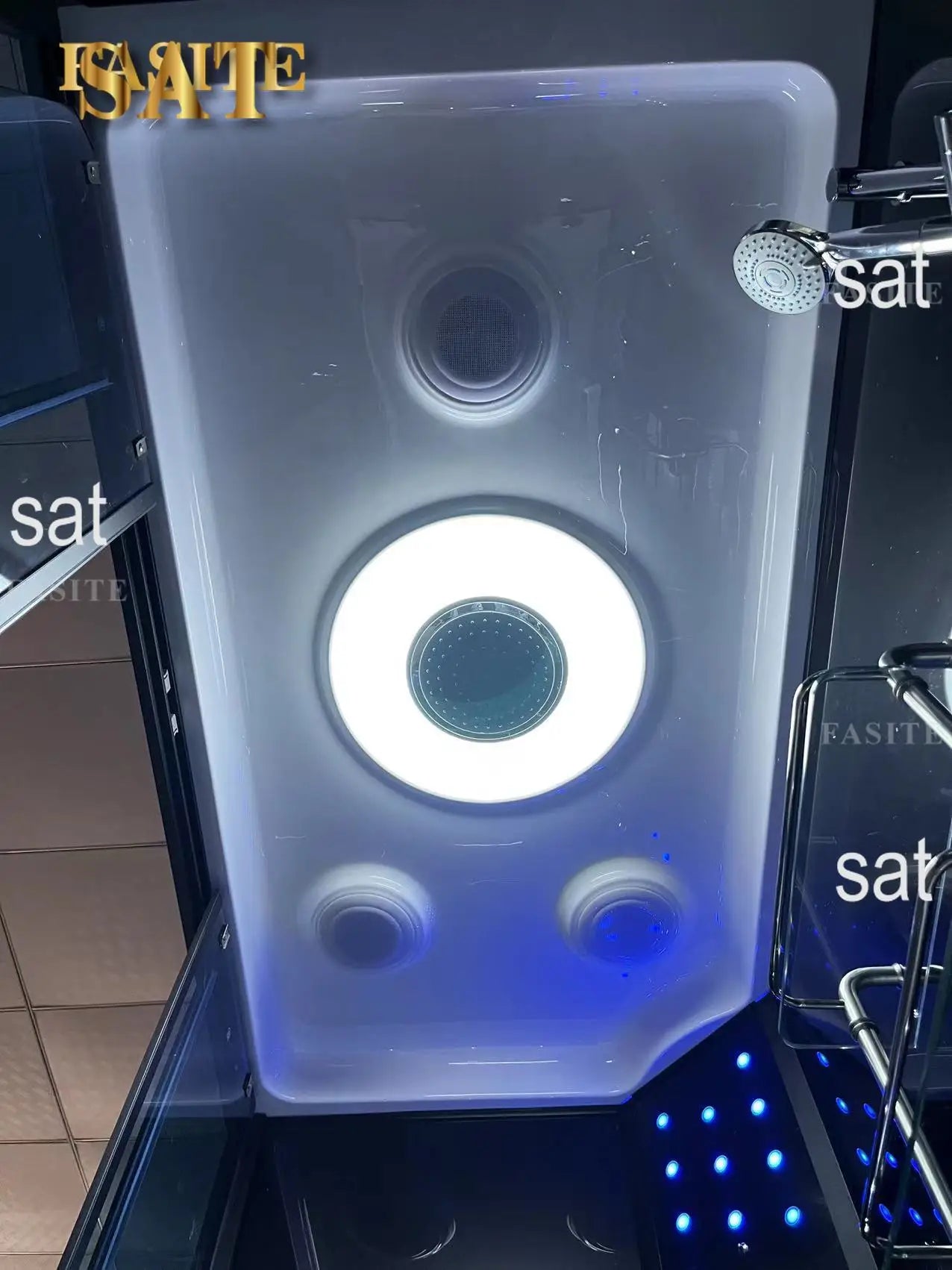 Rectangular shower room, integrated with foot pedal, wet steaming, surfing, massage