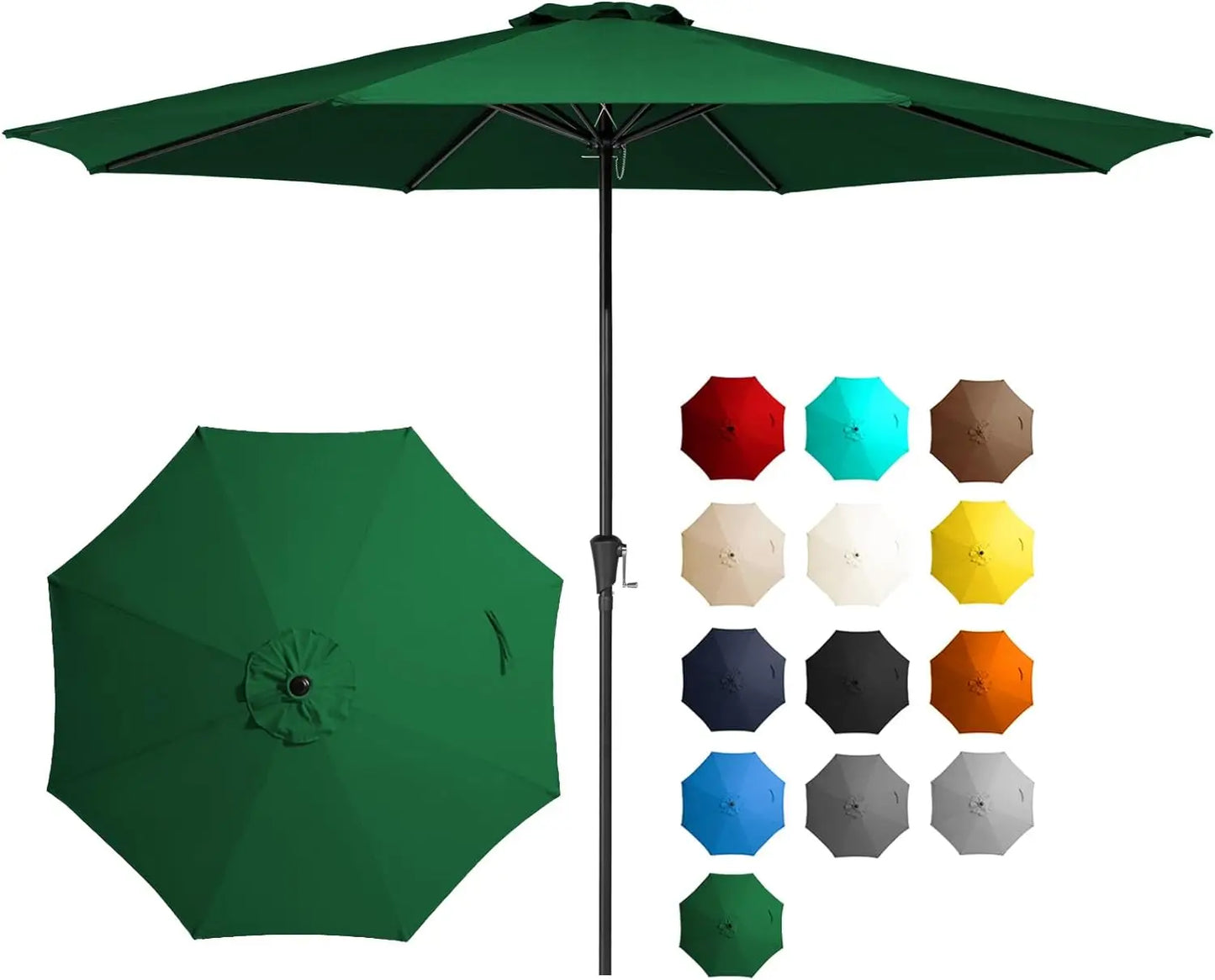 Large Navy Umbrellas with Crank Lift System, UV protection