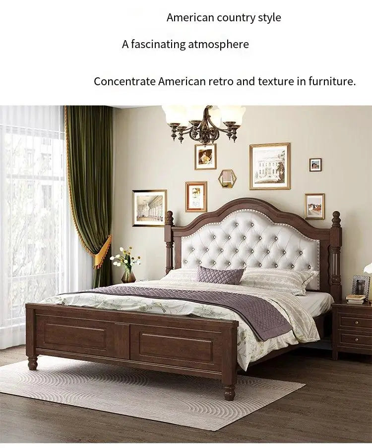 Nordic Modern King Size Wooden Bed Frame, luxury unique