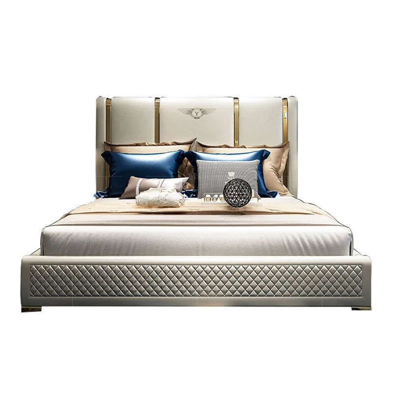 Nordic Modern Genuine leather ultimate entry lux bed frame