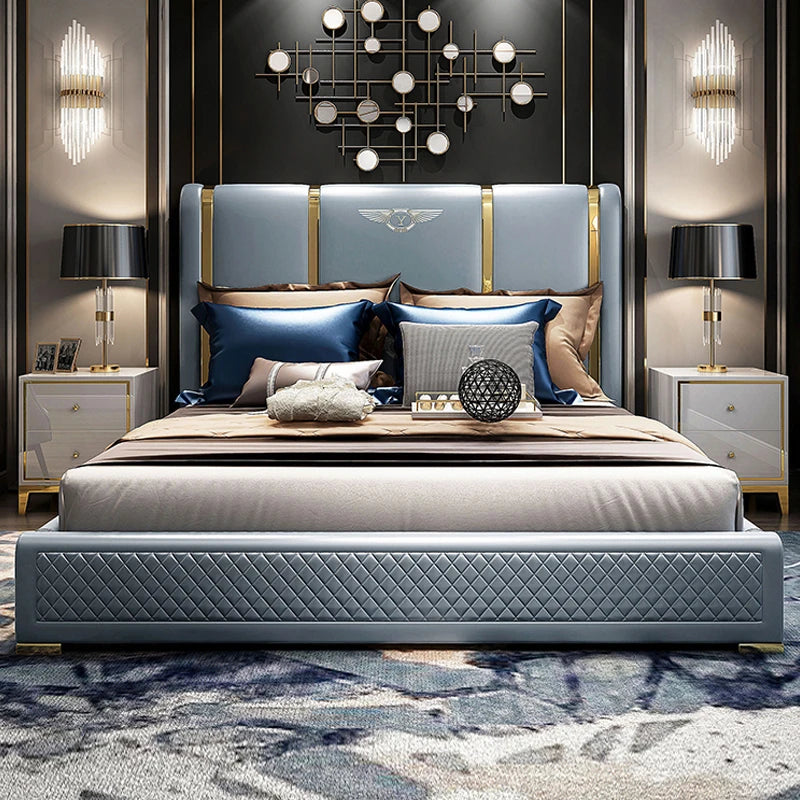 Nordic Modern Genuine leather ultimate entry lux bed frame