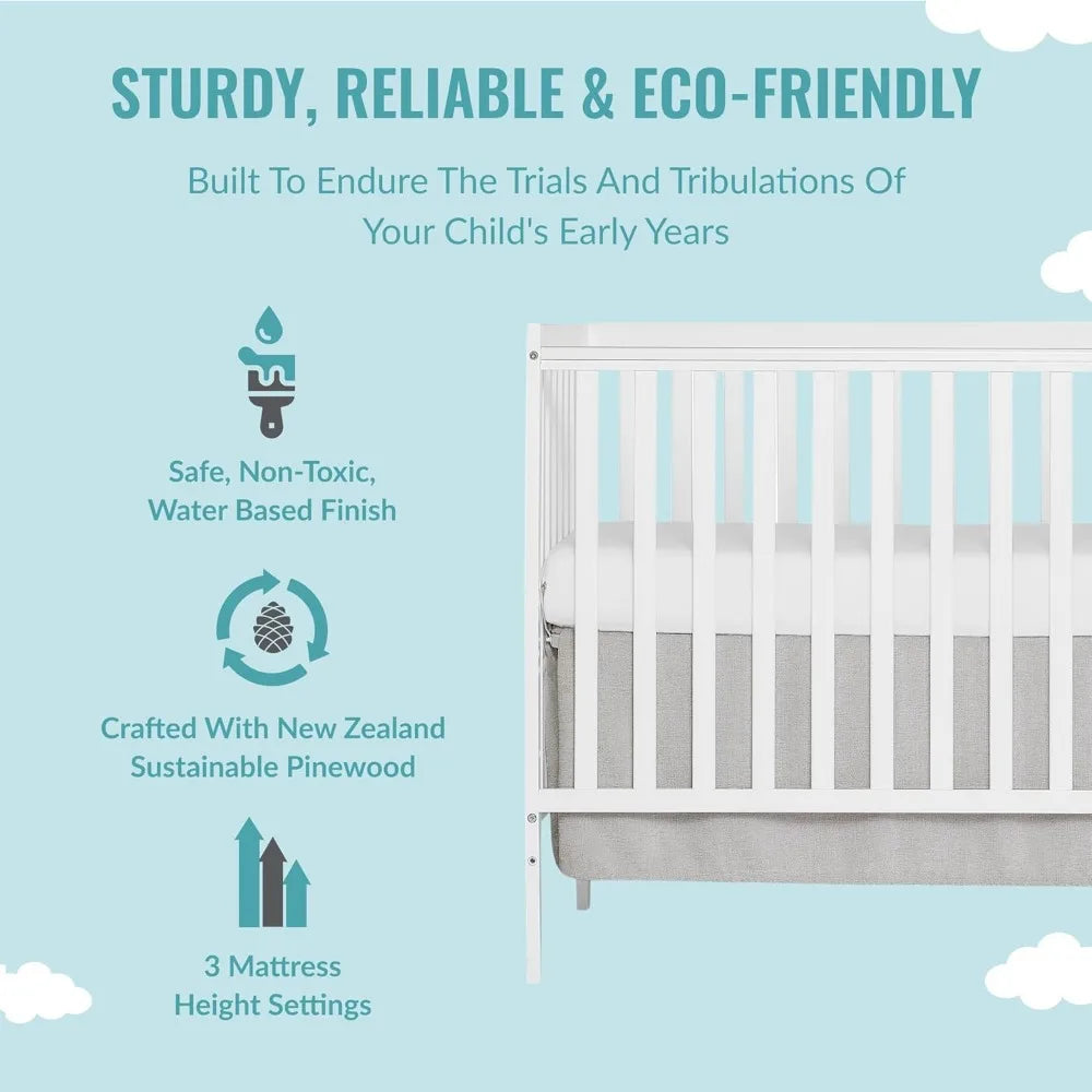 Synergy 5-in-1 Convertible Crib White