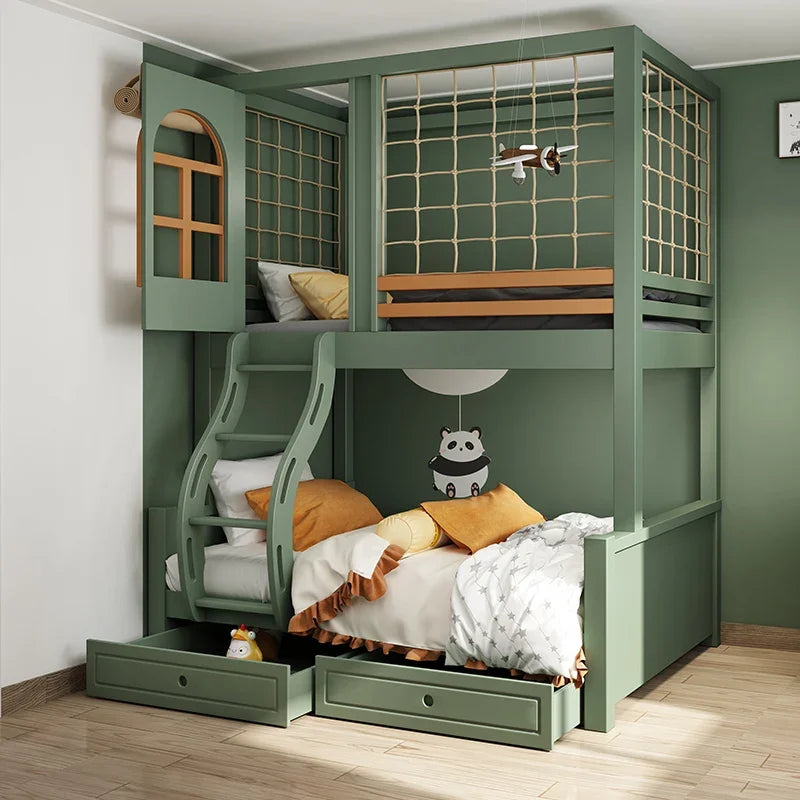 Nordic Modern Custom Master Double High Storage Luxury Design Wood Bunkbeds