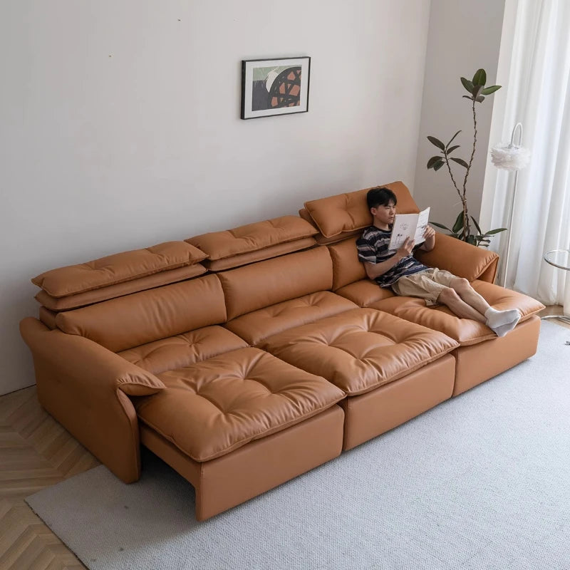 Luxury Floor Recliner, Electric High Back Adjustable 3 seater sofa