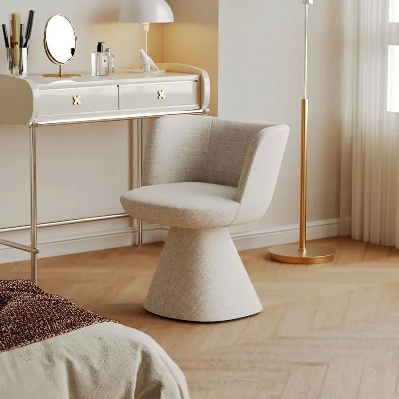 Italian rotatable designer  cream  makeup  chair