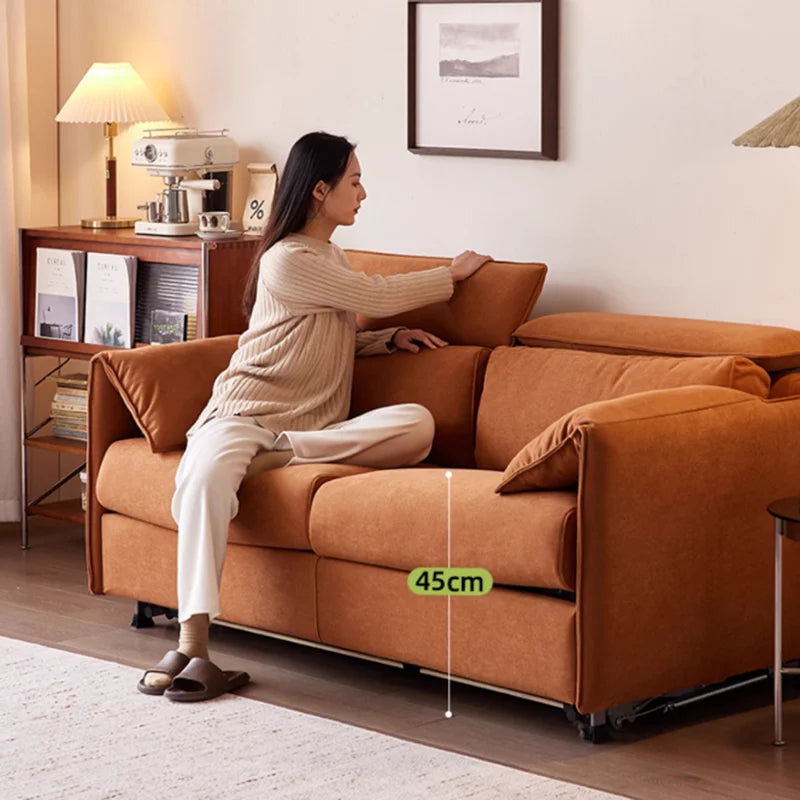 Nordic Italian Designer Modern Small Sleeper Sofa, foldable , convertible couch