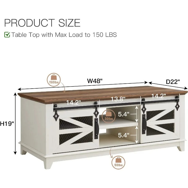 Farmhouse  Coffee , cocktail table with storage, doord