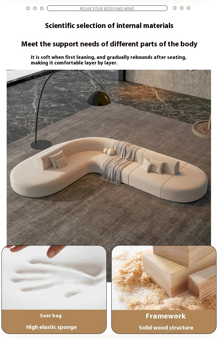 Nordic Lazy Lounges White Wood ,Large Design, European filler , puffs couch, modern canape, unique