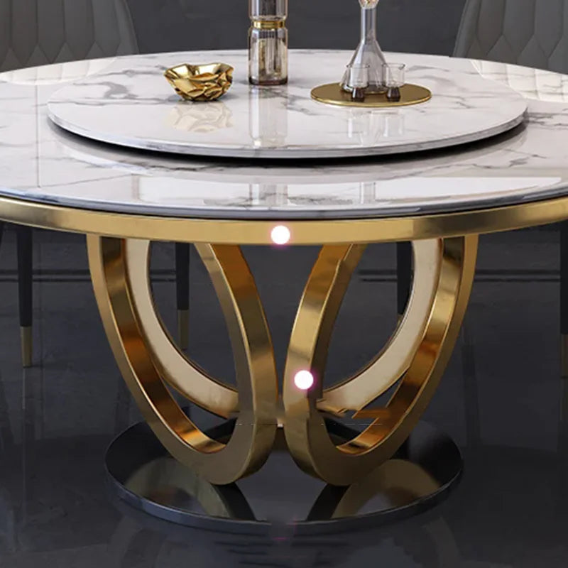 Nordic Minimalist  Black  Round Display  Modern Luxury  Table