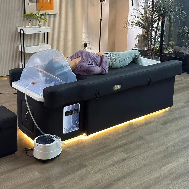 Modern Beauty Salon Head Massage, Shampoo Hair washing, Foot spa, pedicure, back  lift