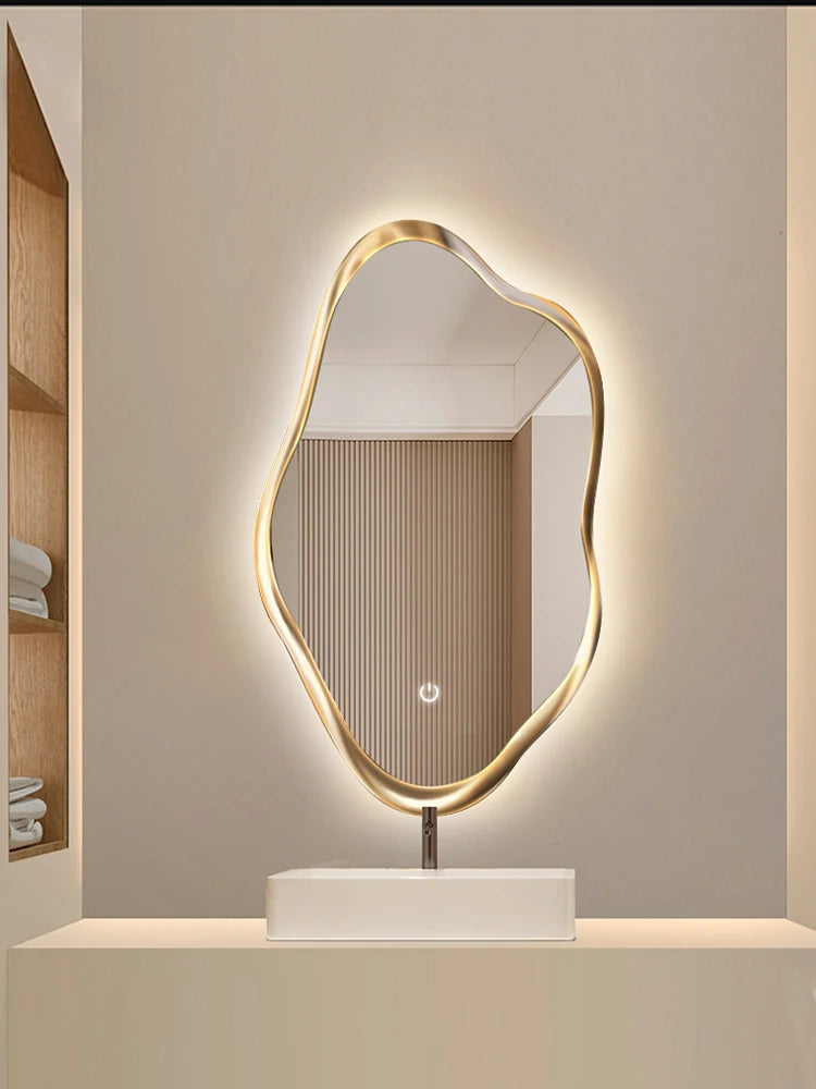 Decorative Wall Light, large circular accessories, big mirror, cabinets