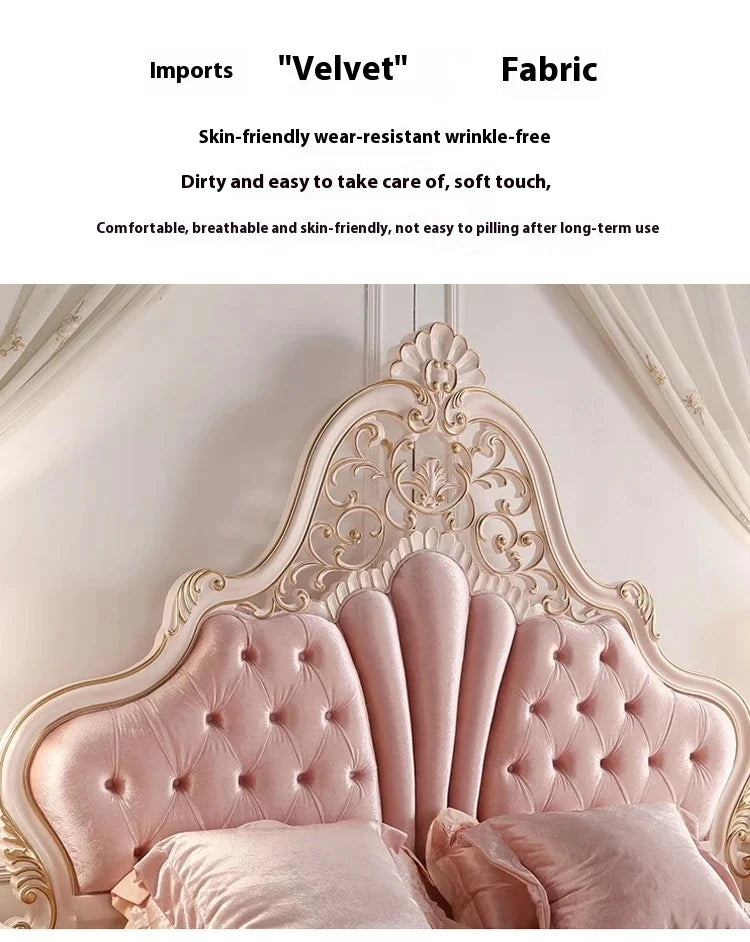 Nordic Luxury Frame princess queen/king size  simple, modern , Pretty Letto matrioniale