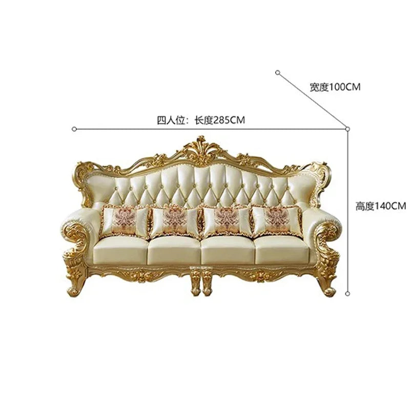Nordic  Modular Canape Salon, Large Filler Golden Sofas, wood design, reclining luxury lounge sofa