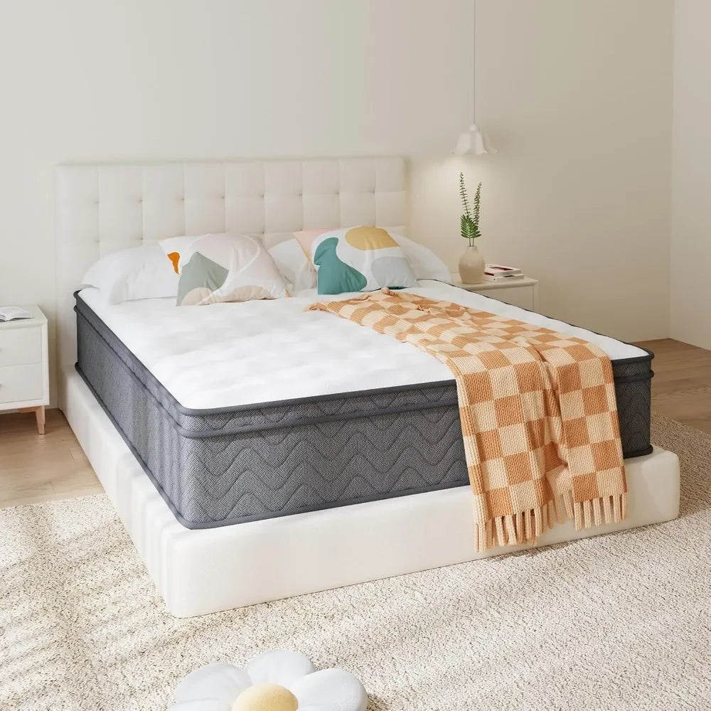 Queen , 10 Inch Innerspring Hybrid Mattress,,for Motion Isolation & Cool Sleep