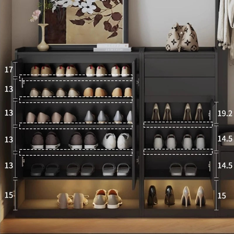 Simplicity Luxury Entryway Modern Designer Organizer Shoe Rack Space Saving Cabinet