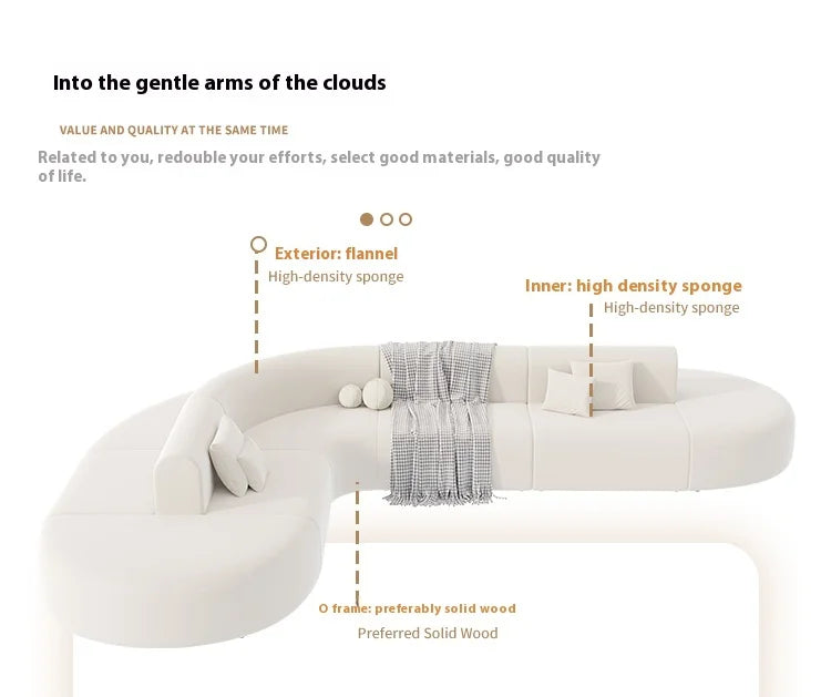 Nordic Lazy Lounges White Wood ,Large Design, European filler , puffs couch, modern canape, unique