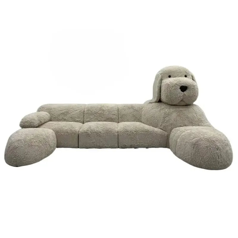 Lazy Lounges Design, Large Brown Wood So fa Puffs Couch, Luxury Salon Recliner