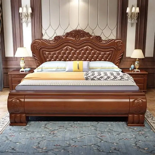 Nordic Elegant Double Platform Bed. Pretty Unique, King Size Wood Frame Bed Sets, Luxury Modern Queen Size




























woof