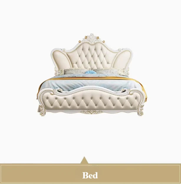 Modern Luxury Design King Size Italian Bed Frame w. Aesthetic Storage