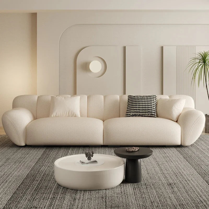 Nordic Designer, comfortable, relaxing, modern white lazy sofa