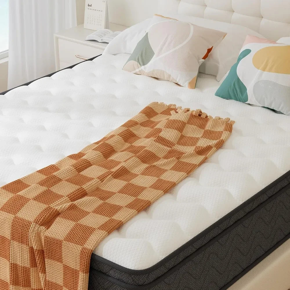 Queen , 10 Inch Innerspring Hybrid Mattress,,for Motion Isolation & Cool Sleep