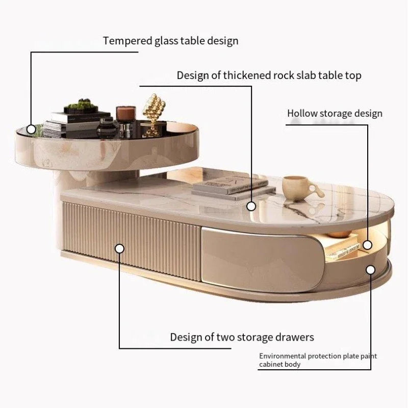Nordic Designer Entryways Side Space Saving  Storage Coffee Table