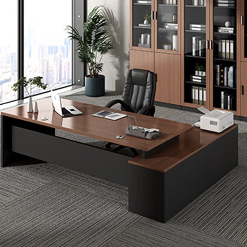 Luxury European Organizers L-shaped Standing Computer Writing Desk