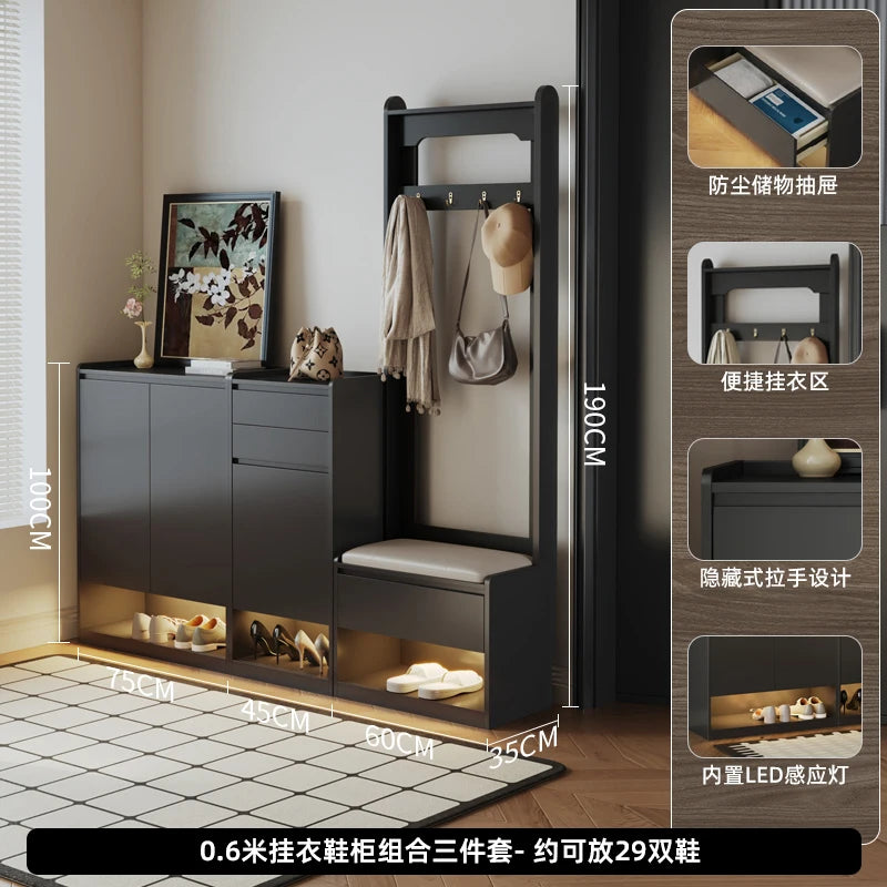 Simplicity Luxury Entryway Modern Designer Organizer Shoe Rack Space Saving Cabinet