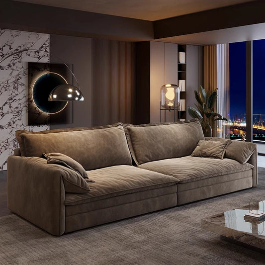 Italian Minimalist Chinese Style Sofas Modern Simple Straight High Quality  Luxury Design
