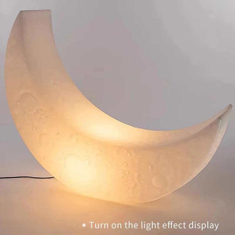 Nordic Creative  Romantic Design Lounge chair, atmospheric Decoration Crescent. Moon Floor Lamp