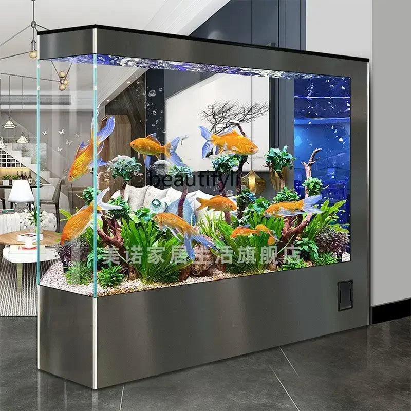 Super White Glass Family Fish Tank  Fully Automatic Medium and Large