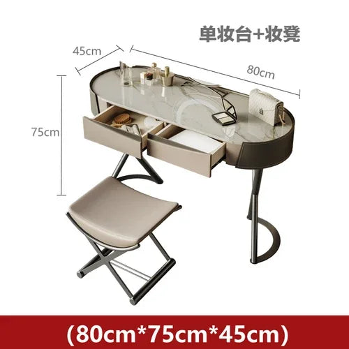 Italian Luxury Modern light Dressing with Mirror, organizer and stool



















l