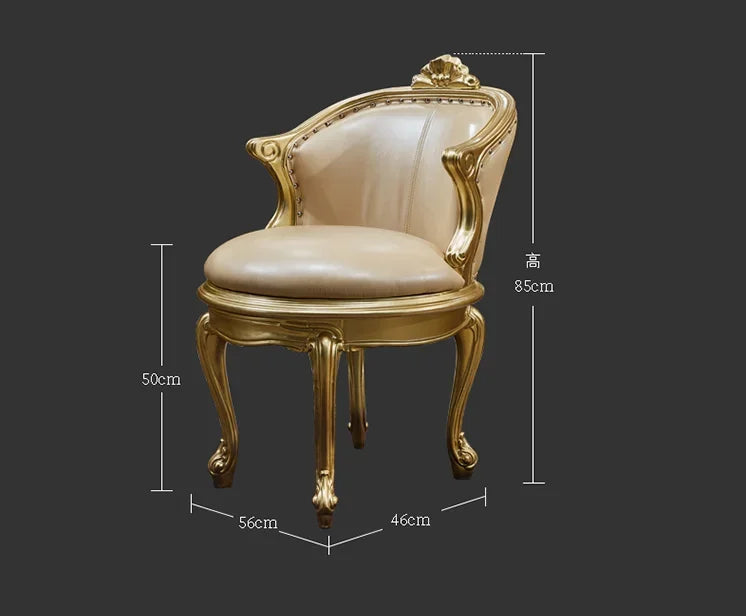 Nordic Wood European Vanity. Luxury  Dressing Table. Mirror Princess Salon