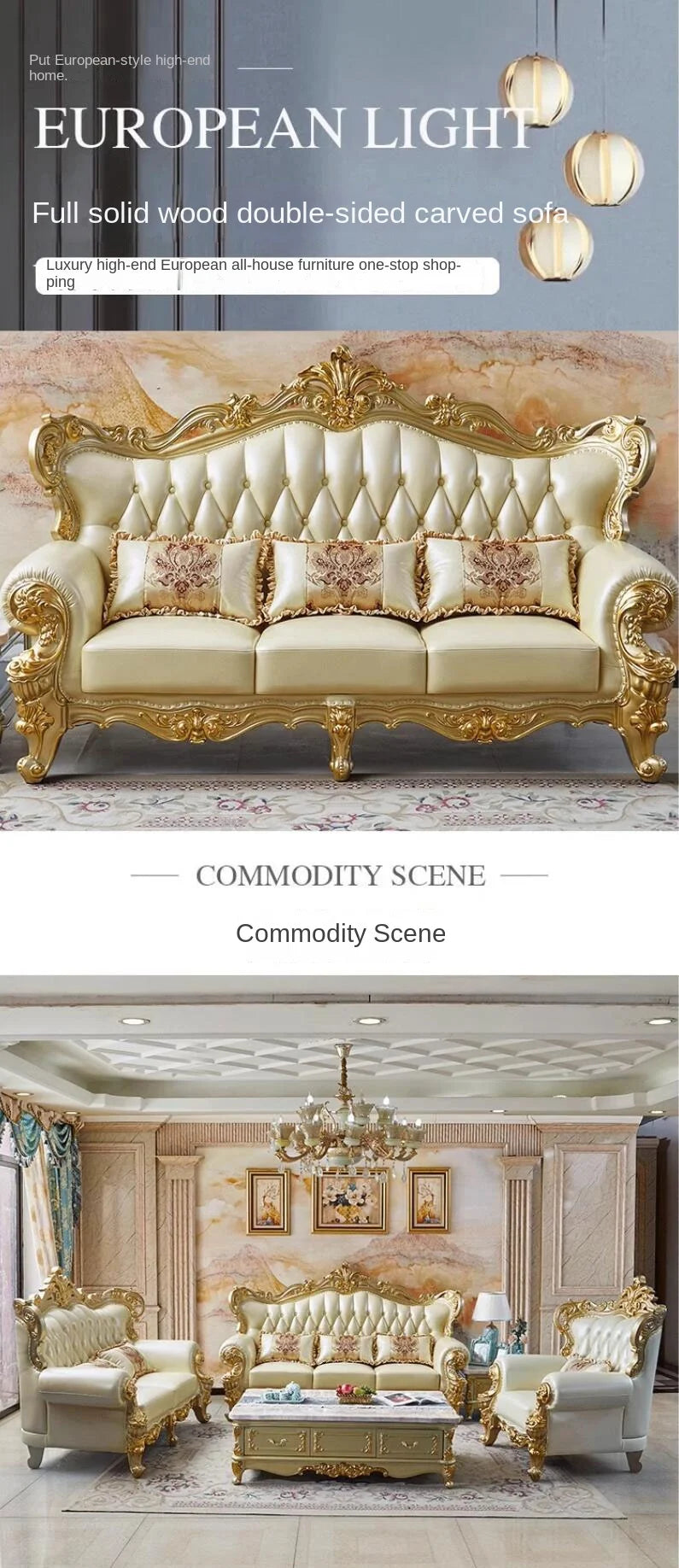 Nordic  Modular Canape Salon, Large Filler Golden Sofas, wood design, reclining luxury lounge sofa