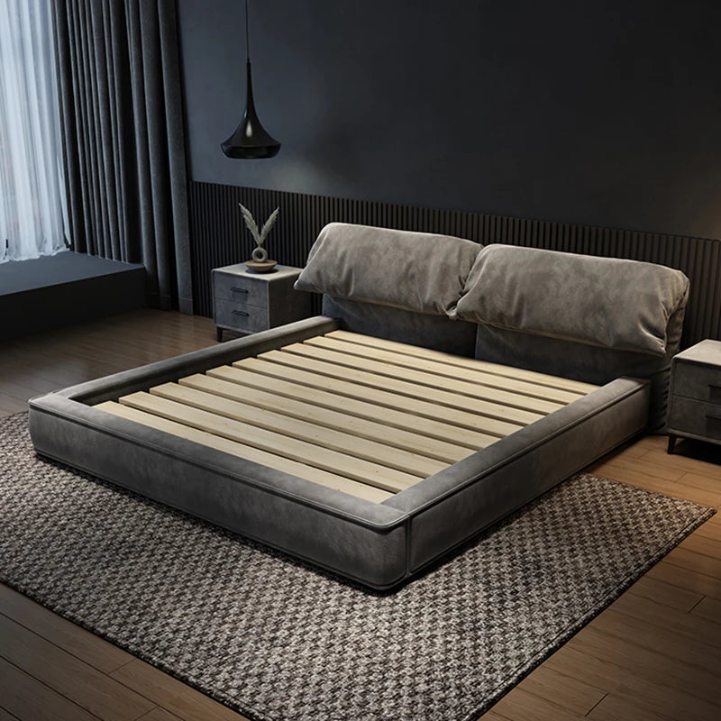 Floor Platform Holder Aesthetic Sleeping European Minimalist Large  Double Bed