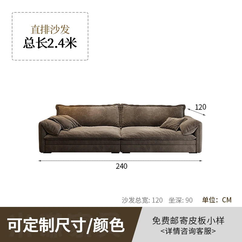 Italian Minimalist Chinese Style Sofas Modern Simple Straight High Quality  Luxury Design