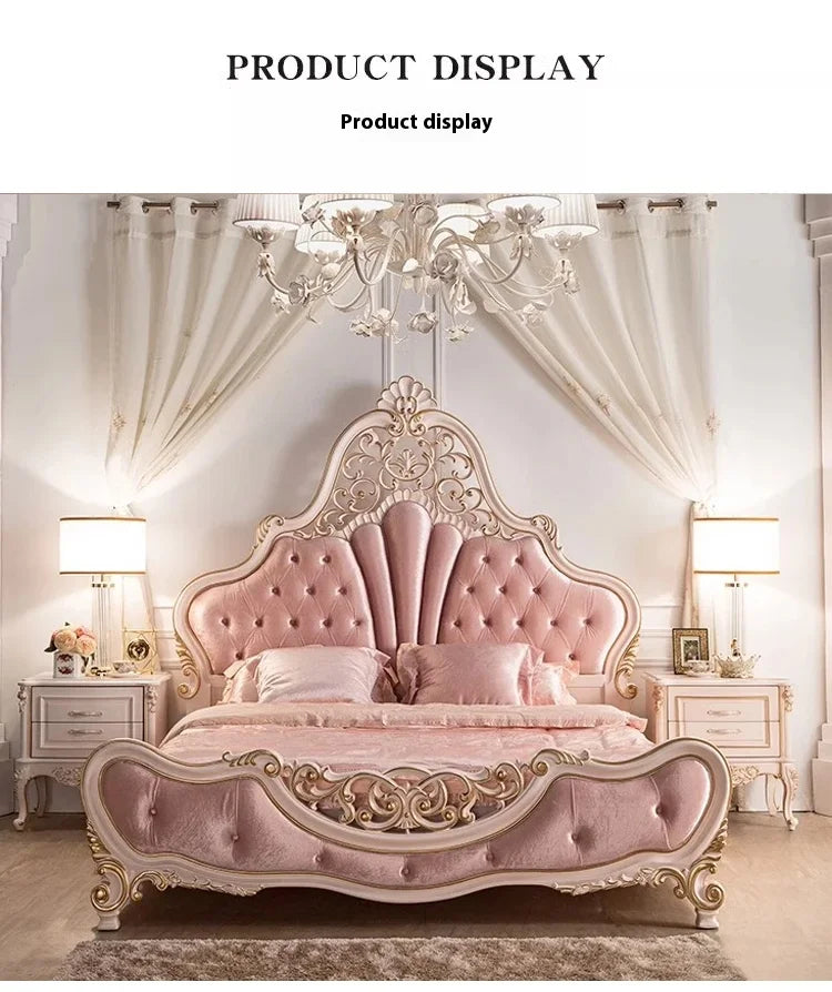Nordic Luxury Frame princess queen/king size  simple, modern , Pretty Letto matrioniale