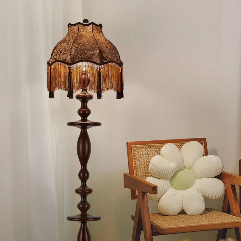 Chinese Style Tassels Retro Warm LED light, luxurious Floor lamp