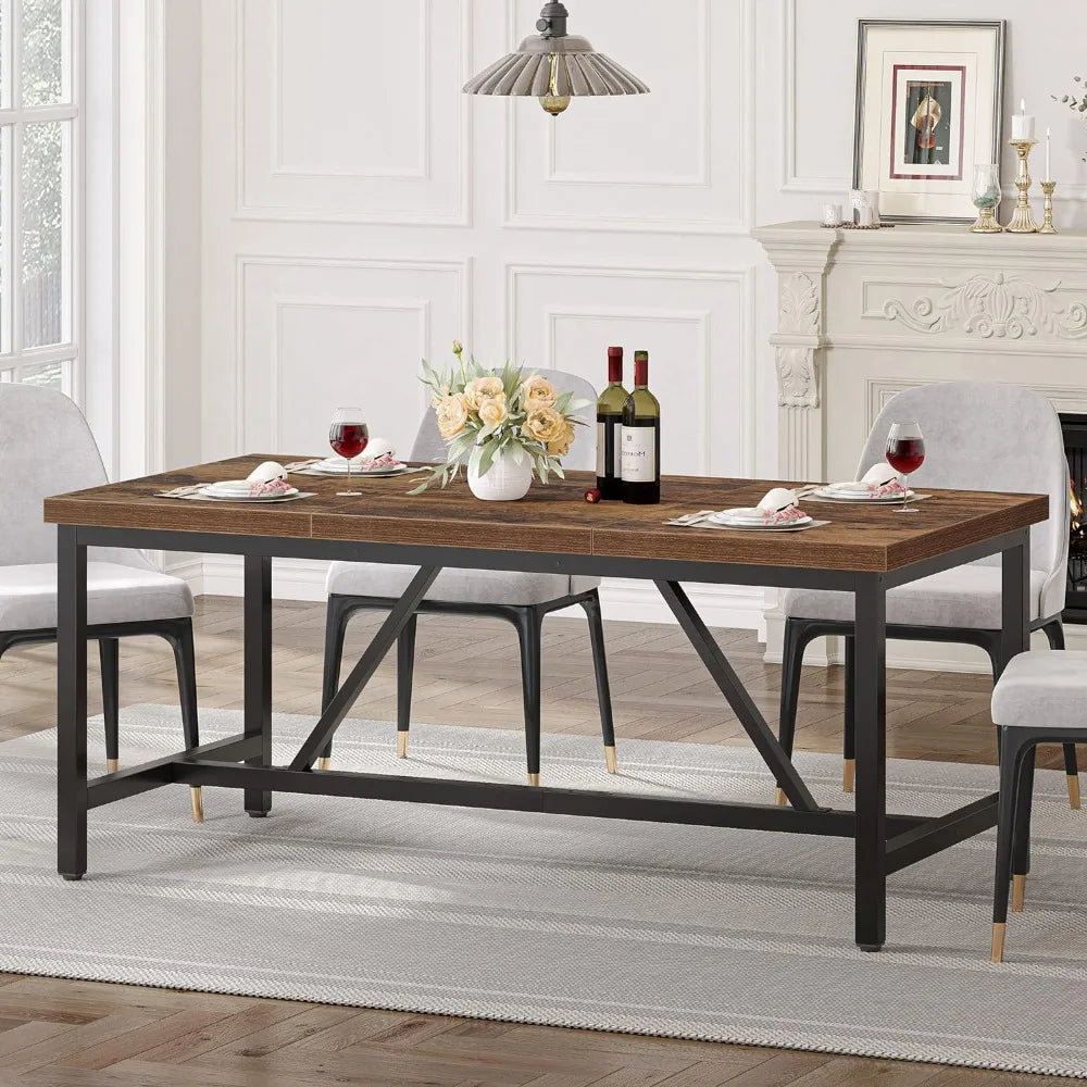 Rustic Grey Large Dining Table