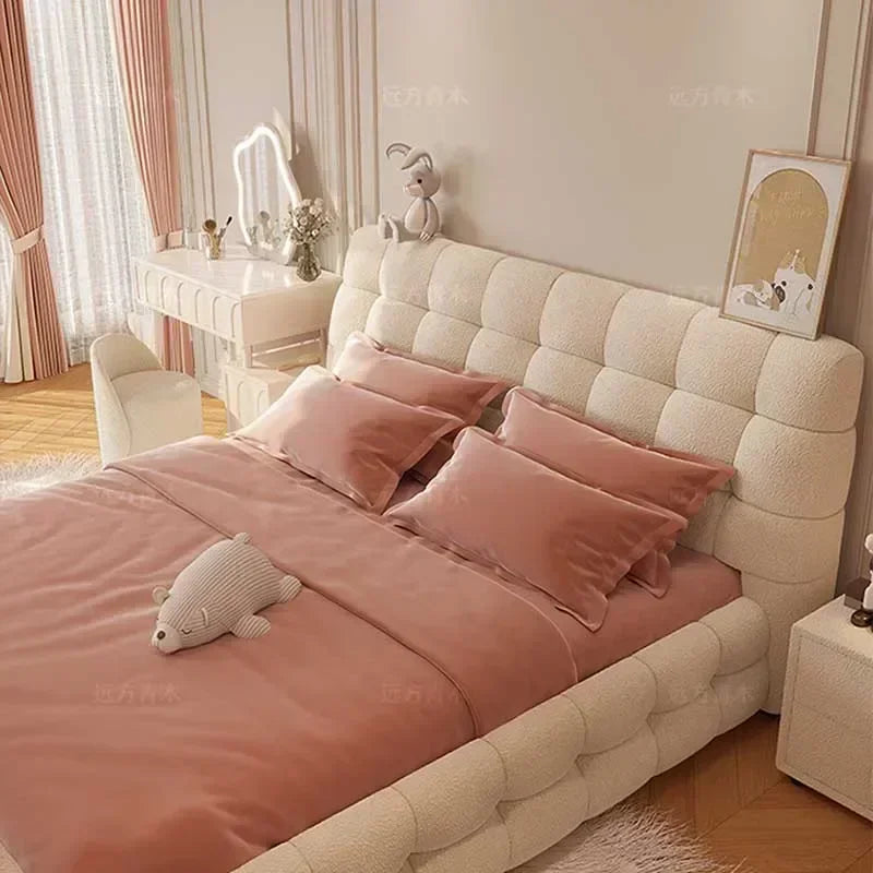 Modern Wood  Loft  Double Bed , Luxury Double Floor Storage