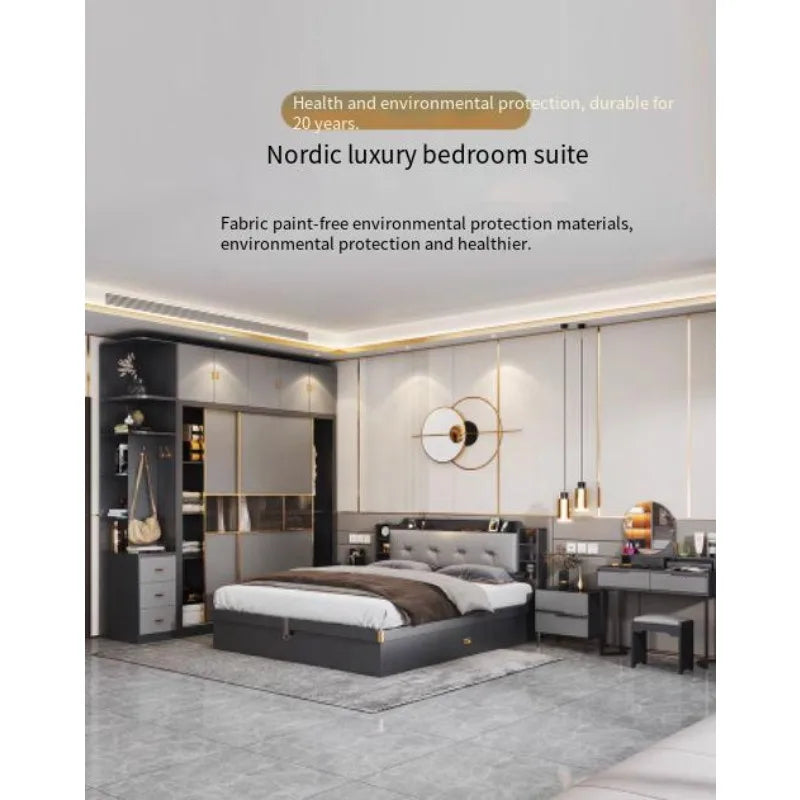 Nordic King Size Light Luxury Bed Loft Comforter
